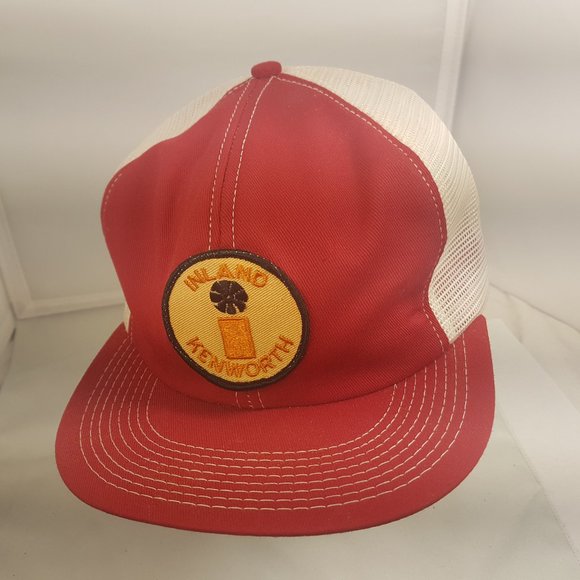 Inland Kenworth Trucker Hat Snapback Baseball Vintage 80s Patch Cap K-brand - Picture 3 of 12